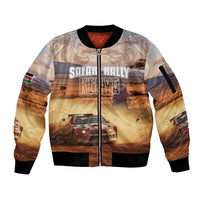 Personalized Kenya Rally Sleeve Zip Bomber Jacket Road To Champions