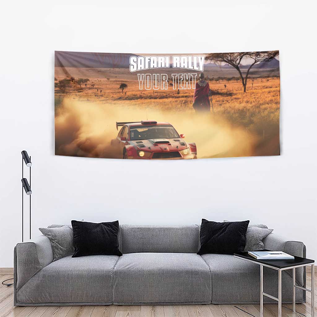 Personalized Kenya Rally Tapestry Road To Champions