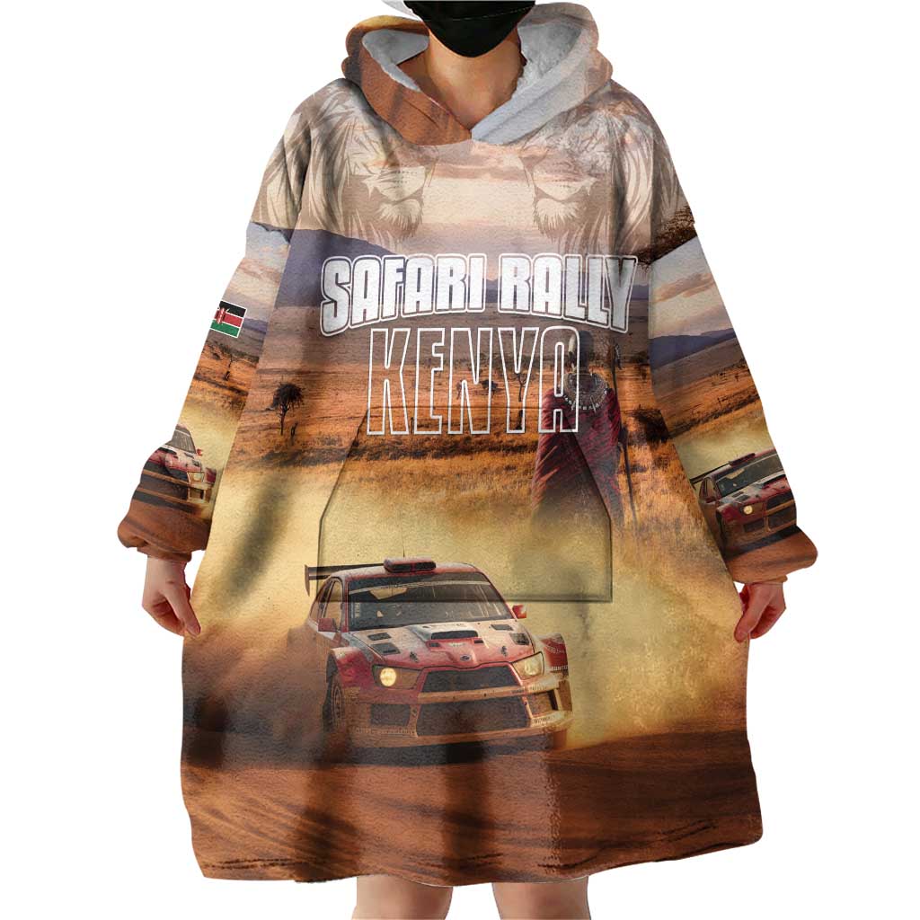 Personalized Kenya Rally Wearable Blanket Hoodie Road To Champions