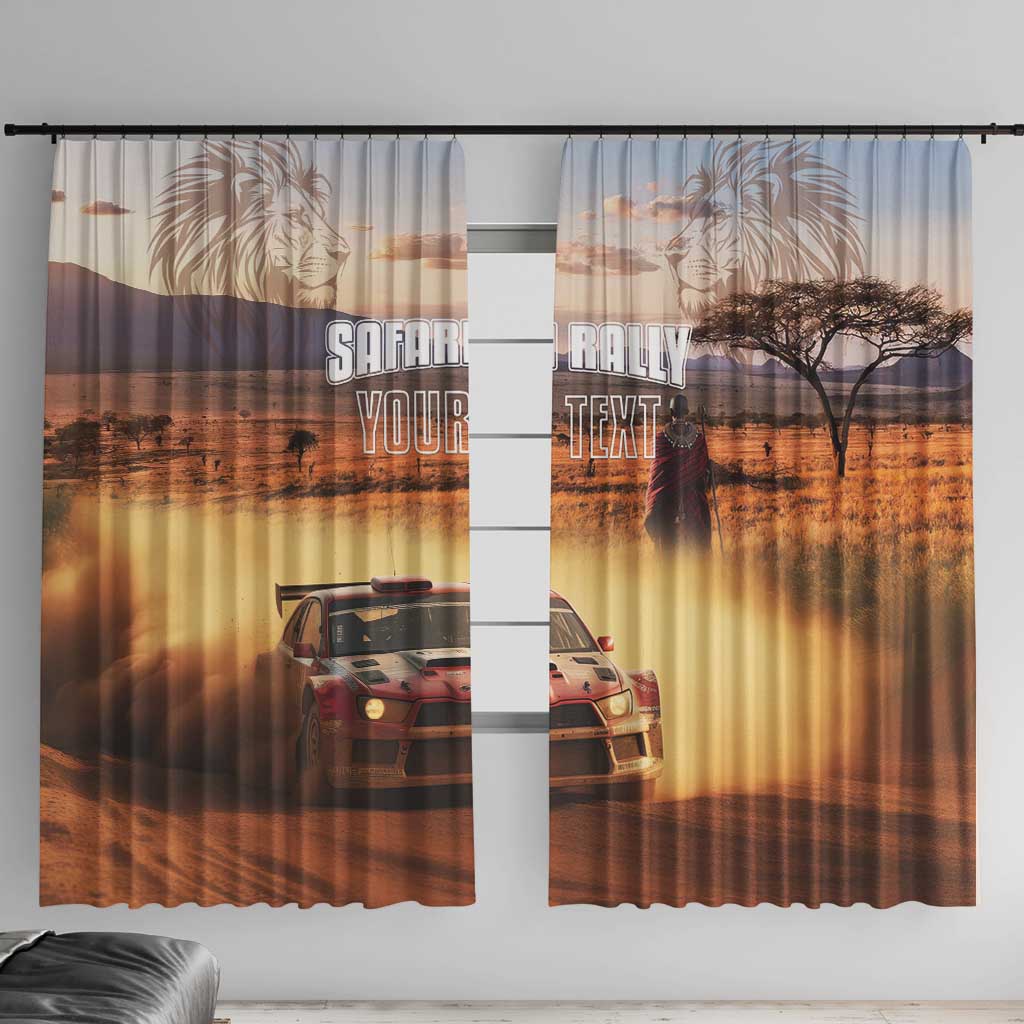 Personalized Kenya Rally Window Curtain Road To Champions