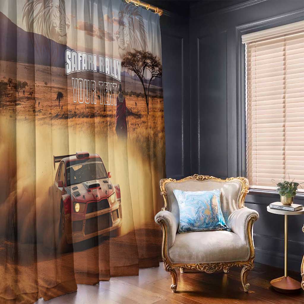 Personalized Kenya Rally Window Curtain Road To Champions