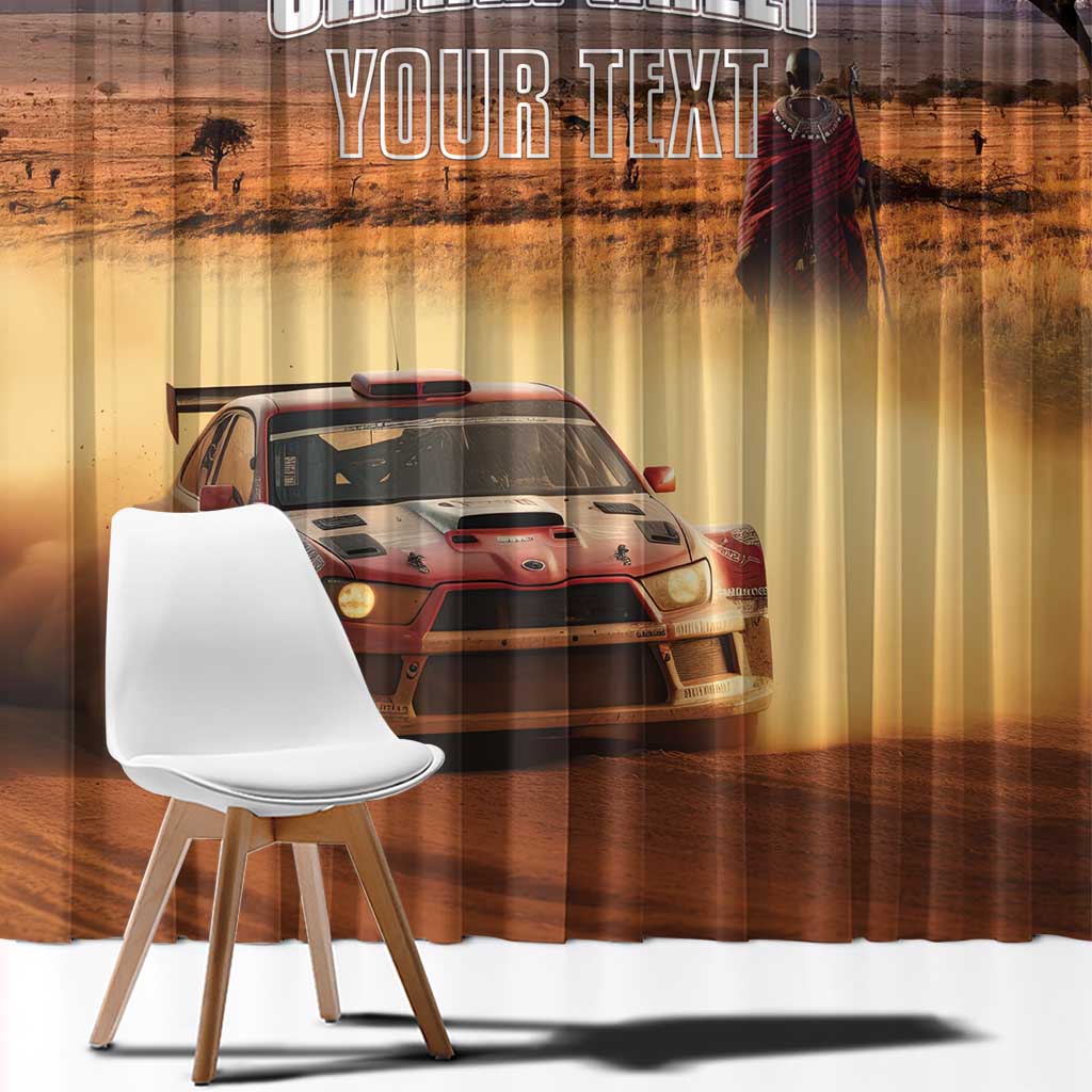 Personalized Kenya Rally Window Curtain Road To Champions