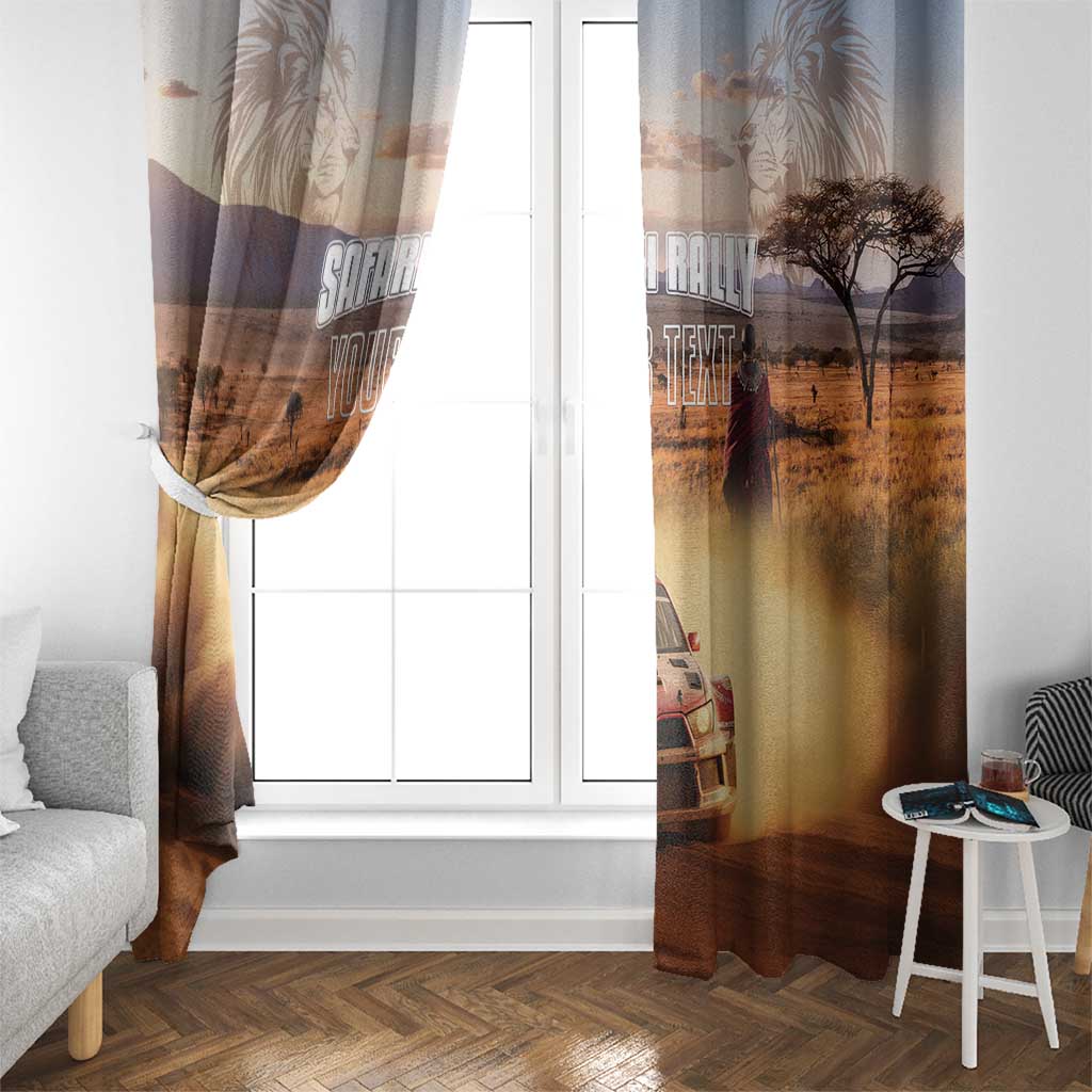 Personalized Kenya Rally Window Curtain Road To Champions