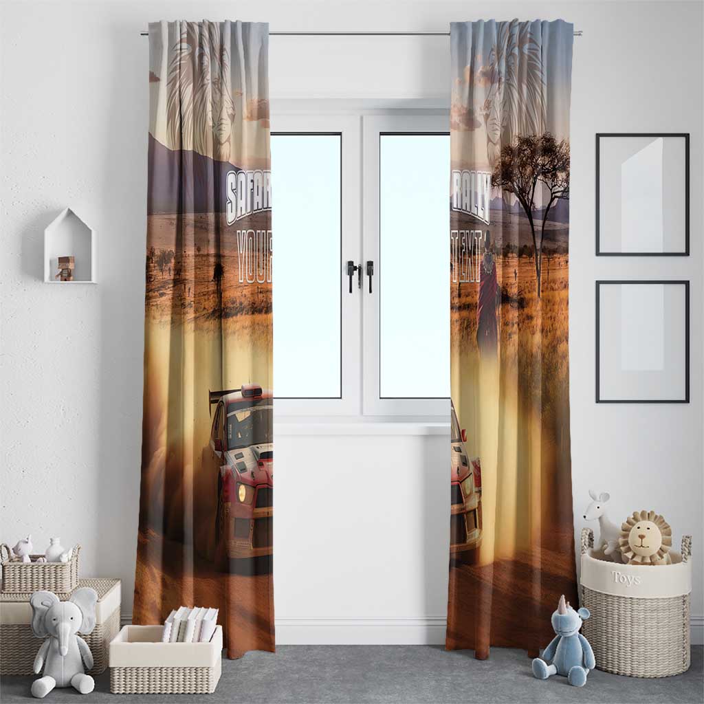 Personalized Kenya Rally Window Curtain Road To Champions