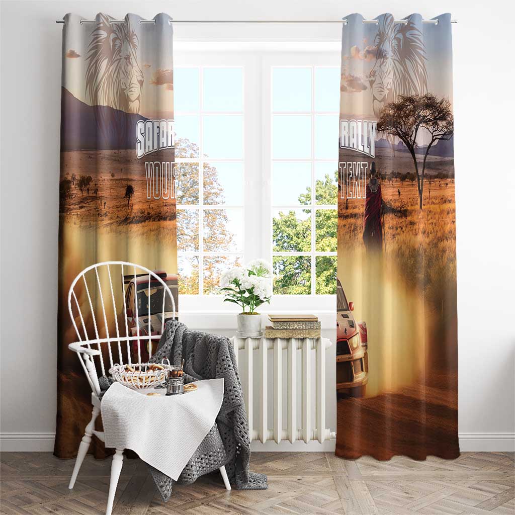 Personalized Kenya Rally Window Curtain Road To Champions