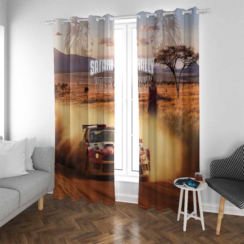 Personalized Kenya Rally Window Curtain Road To Champions