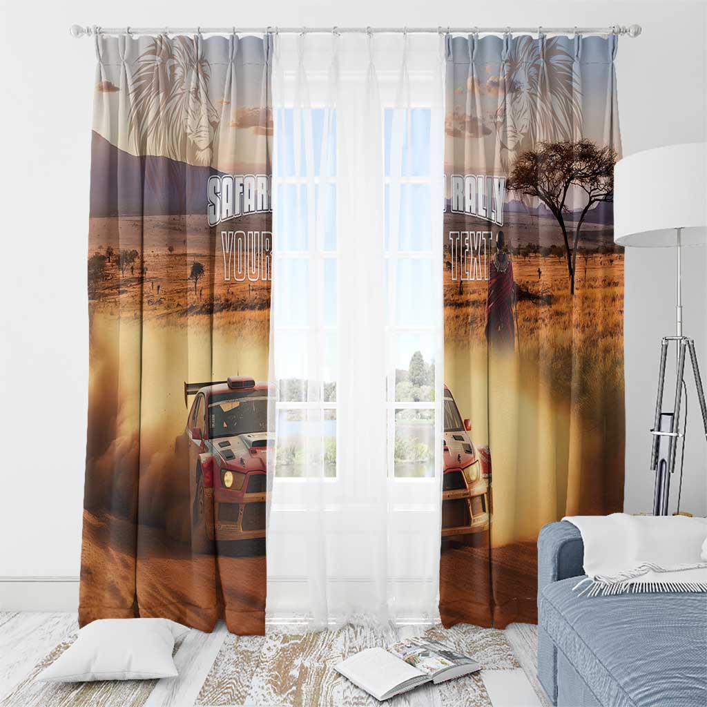 Personalized Kenya Rally Window Curtain Road To Champions