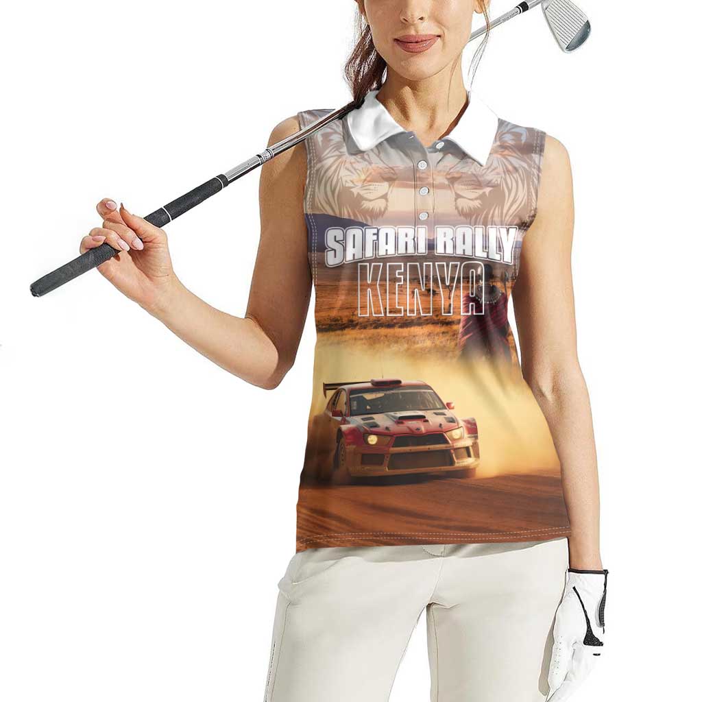 Personalized Kenya Rally Women Sleeveless Polo Shirt Road To Champions