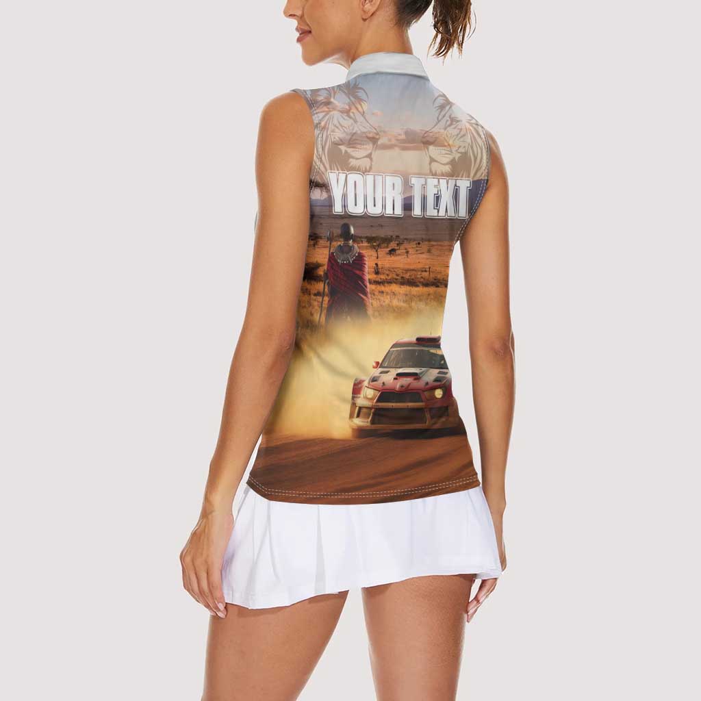 Personalized Kenya Rally Women Sleeveless Polo Shirt Road To Champions