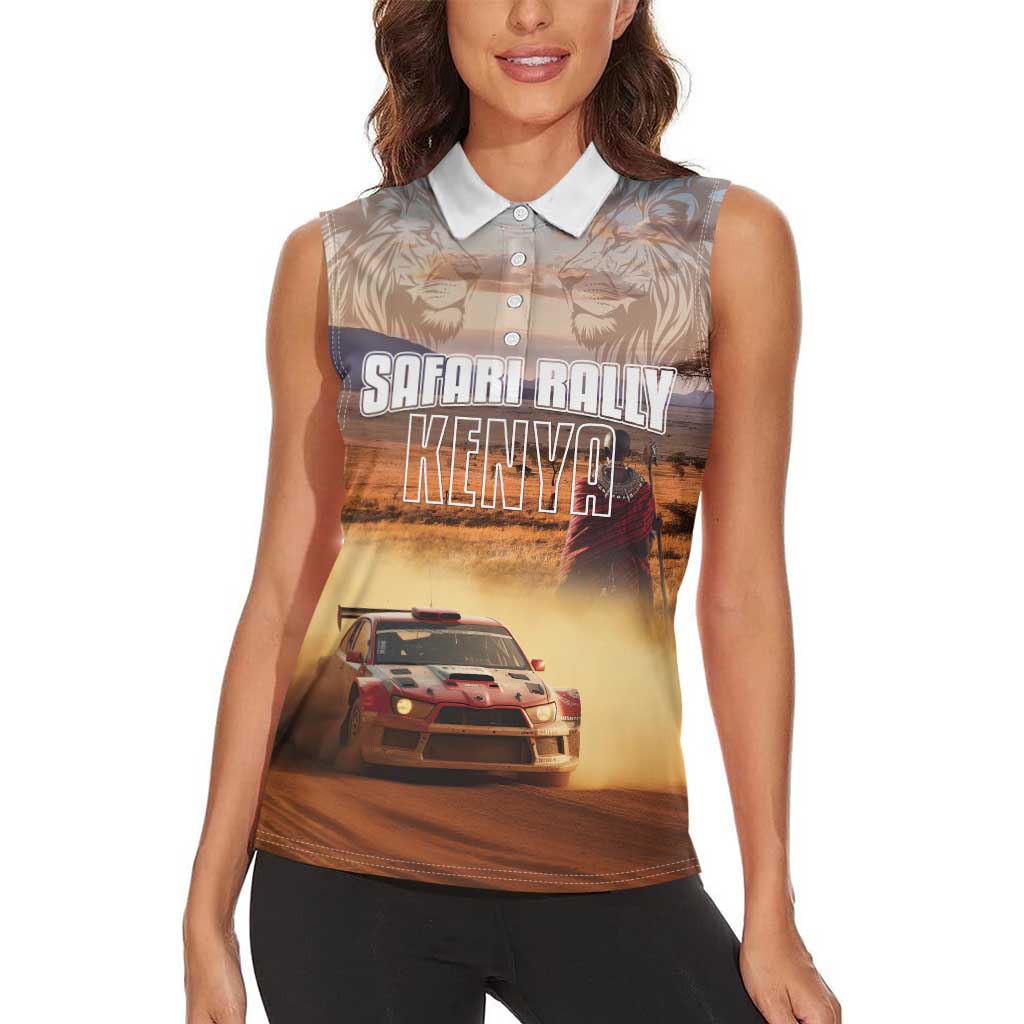 Personalized Kenya Rally Women Sleeveless Polo Shirt Road To Champions