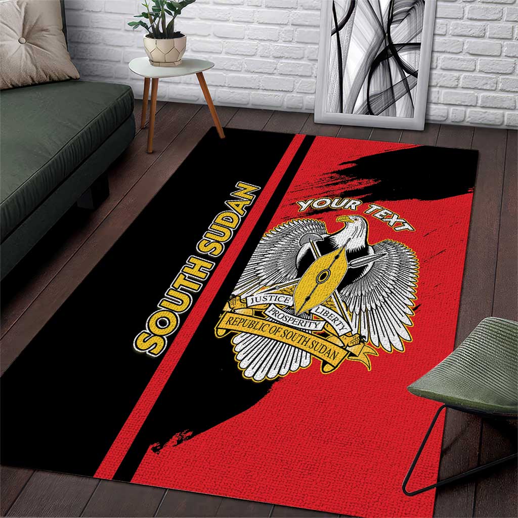 Personalized South Sudan Area Rug Coat Of Arms - Sporty Style