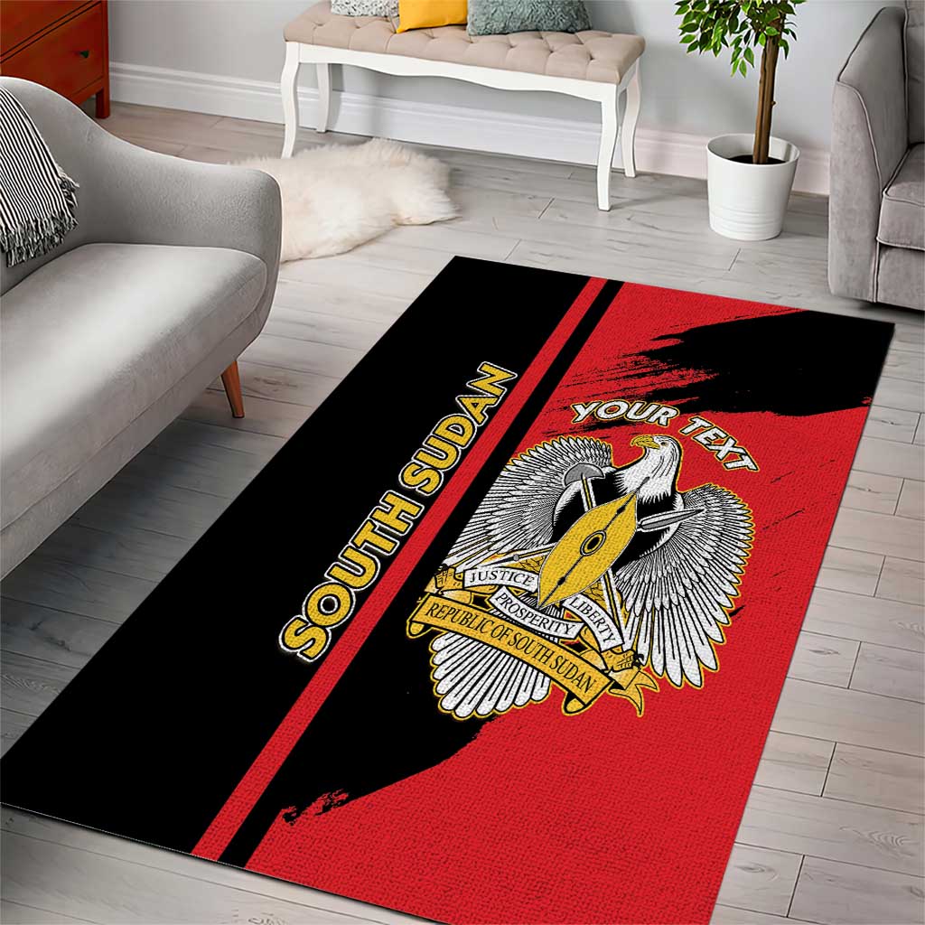 Personalized South Sudan Area Rug Coat Of Arms - Sporty Style