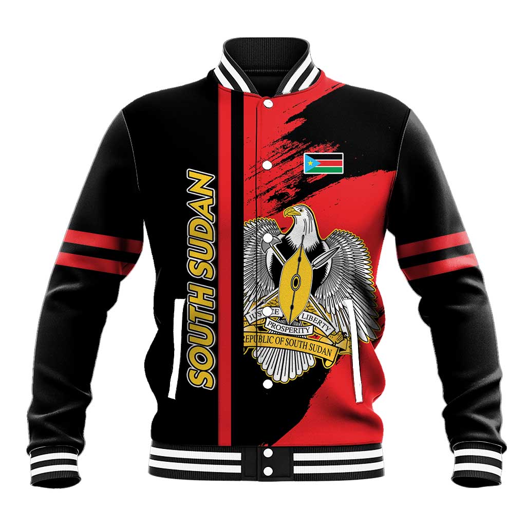 Personalized South Sudan Baseball Jacket Coat Of Arms - Sporty Style