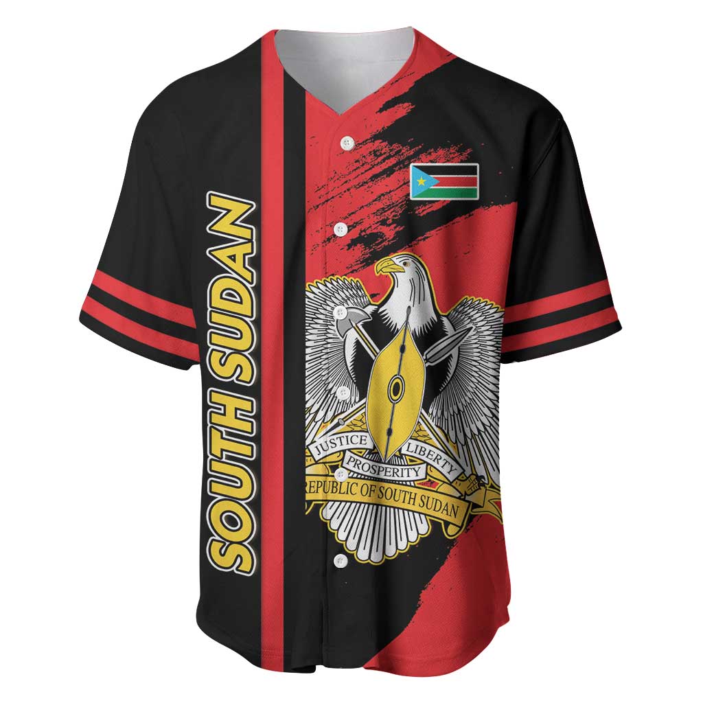 Personalized South Sudan Baseball Jersey Coat Of Arms - Sporty Style