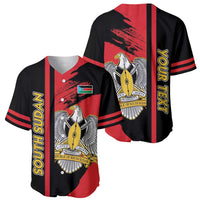 Personalized South Sudan Baseball Jersey Coat Of Arms - Sporty Style
