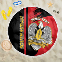 Personalized South Sudan Beach Blanket Coat Of Arms - Sporty Style