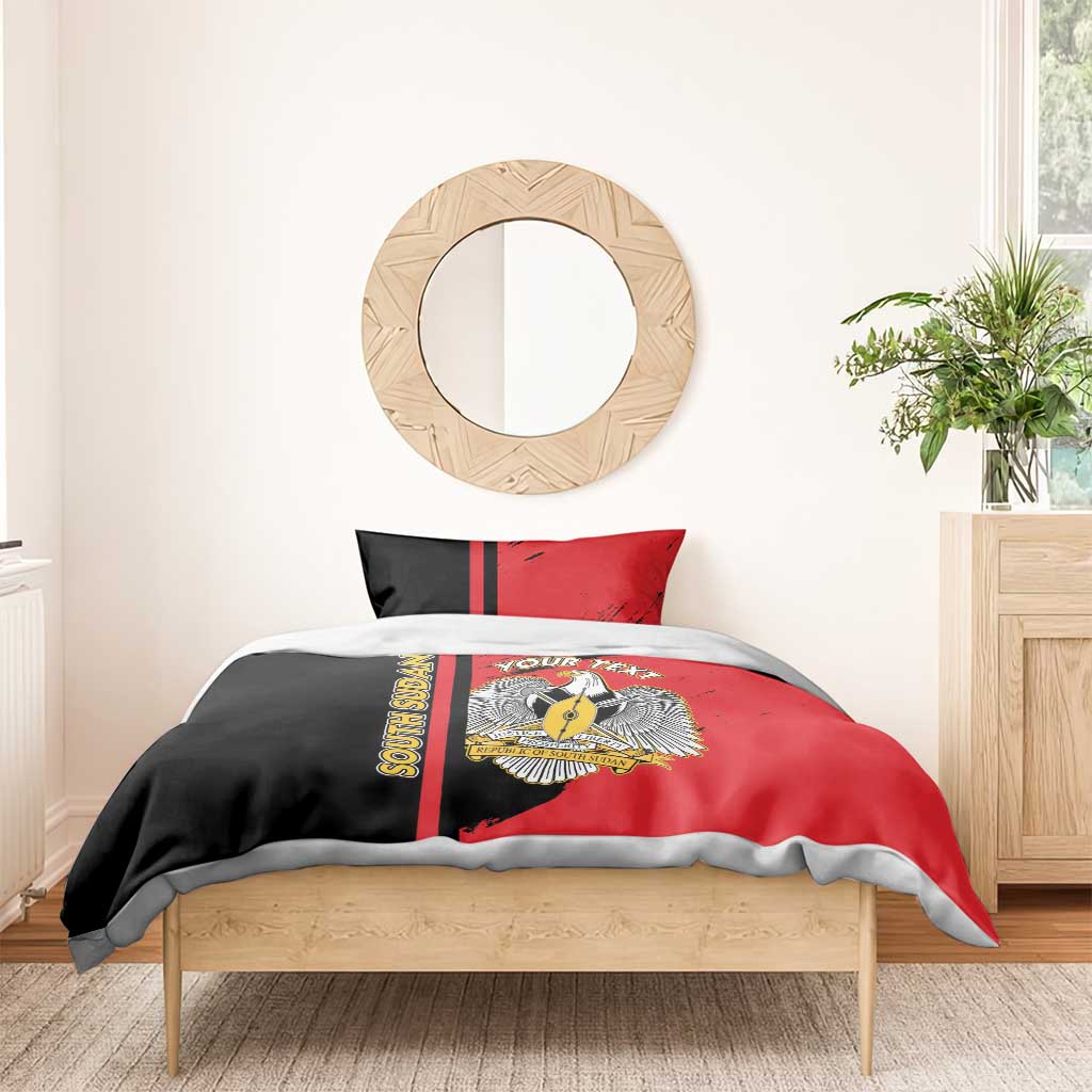Personalized South Sudan Bedding Set Coat Of Arms - Sporty Style
