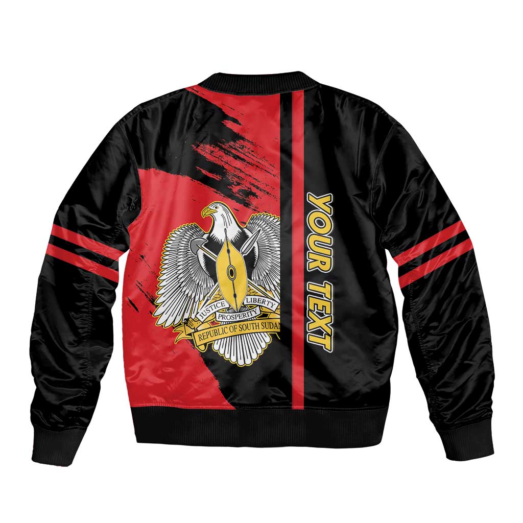Personalized South Sudan Bomber Jacket Coat Of Arms - Sporty Style