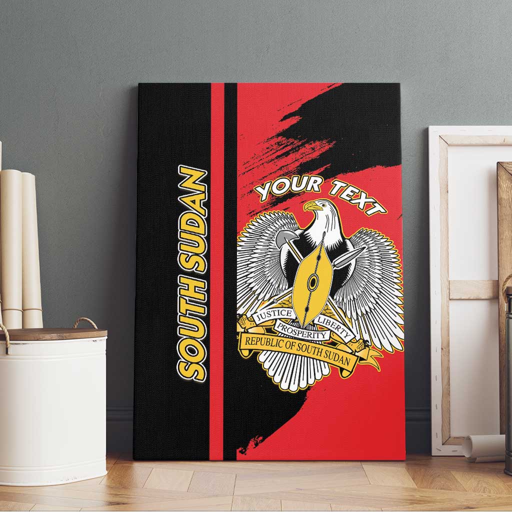 Personalized South Sudan Canvas Wall Art Coat Of Arms - Sporty Style