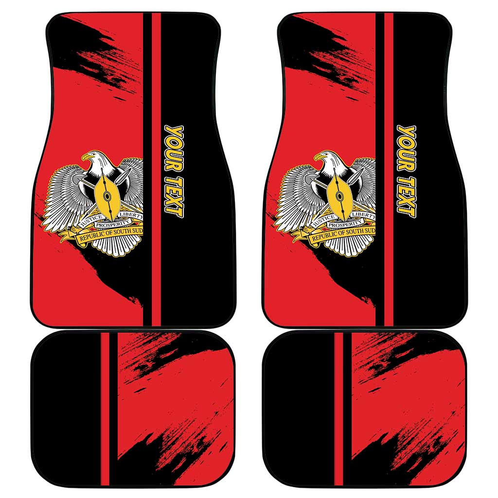 Personalized South Sudan Car Mats Coat Of Arms - Sporty Style