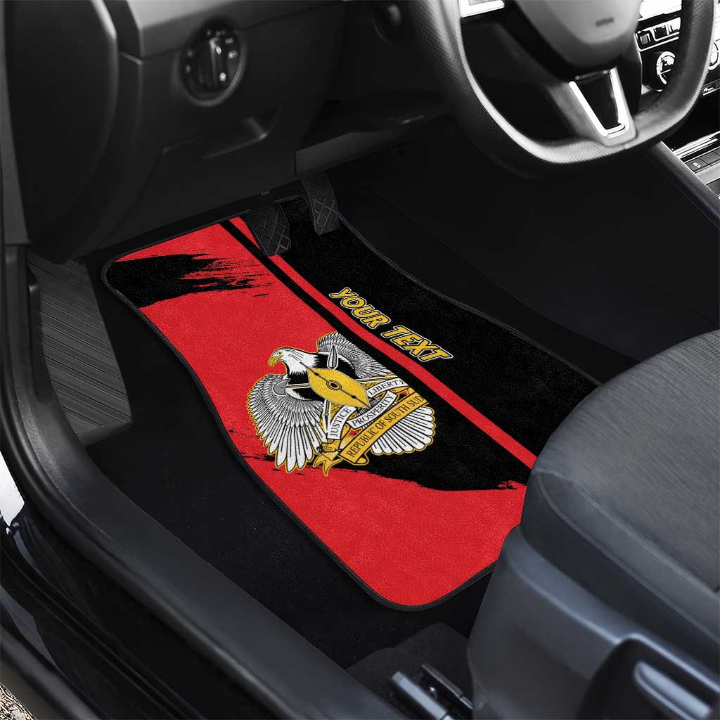 Personalized South Sudan Car Mats Coat Of Arms - Sporty Style