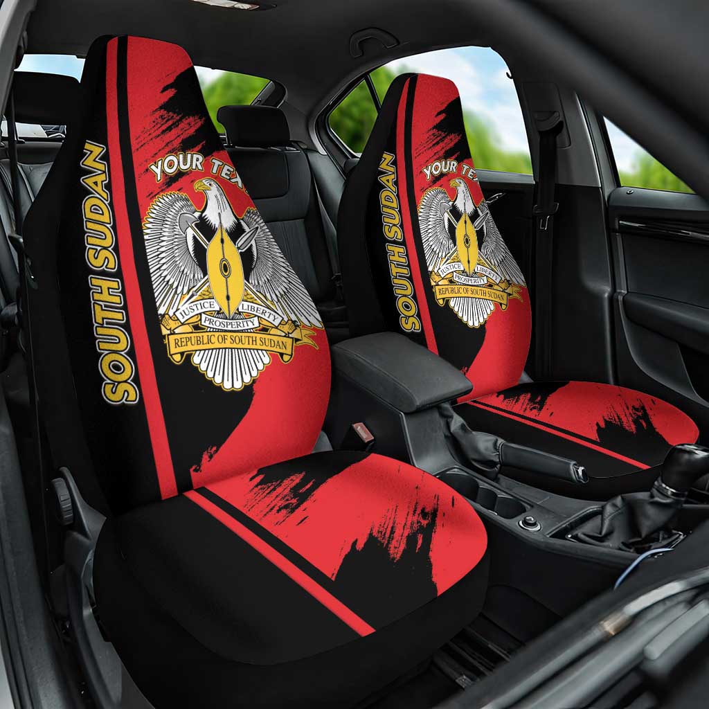 Personalized South Sudan Car Seat Cover Coat Of Arms - Sporty Style