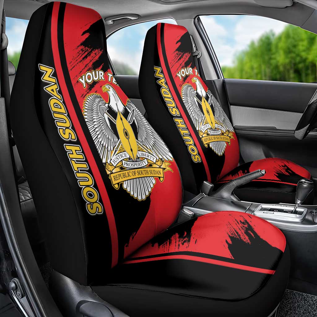 Personalized South Sudan Car Seat Cover Coat Of Arms - Sporty Style