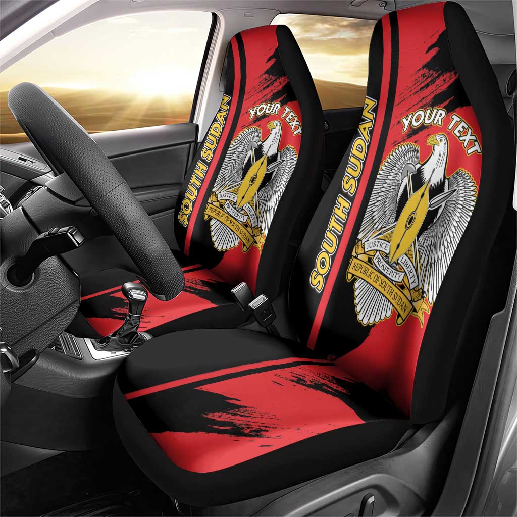 Personalized South Sudan Car Seat Cover Coat Of Arms - Sporty Style