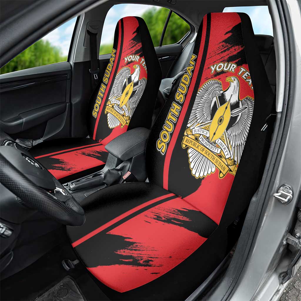 Personalized South Sudan Car Seat Cover Coat Of Arms - Sporty Style