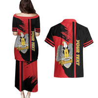 Personalized South Sudan Couples Matching Puletasi and Hawaiian Shirt Coat Of Arms - Sporty Style