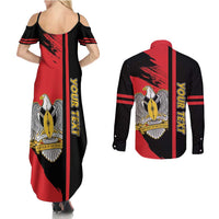 Personalized South Sudan Couples Matching Summer Maxi Dress and Long Sleeve Button Shirt Coat Of Arms - Sporty Style