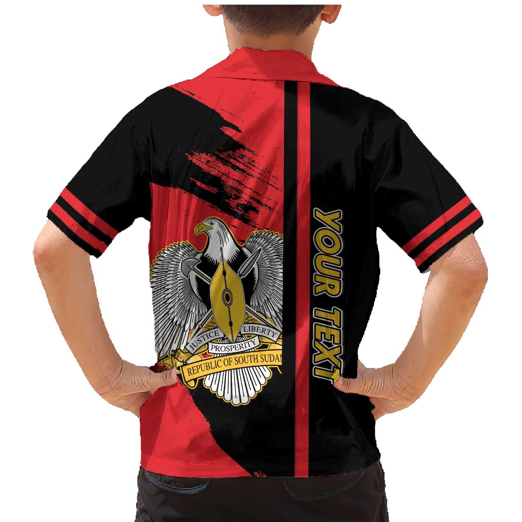 Personalized South Sudan Family Matching Mermaid Dress and Hawaiian Shirt Coat Of Arms - Sporty Style