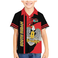 Personalized South Sudan Family Matching Mermaid Dress and Hawaiian Shirt Coat Of Arms - Sporty Style