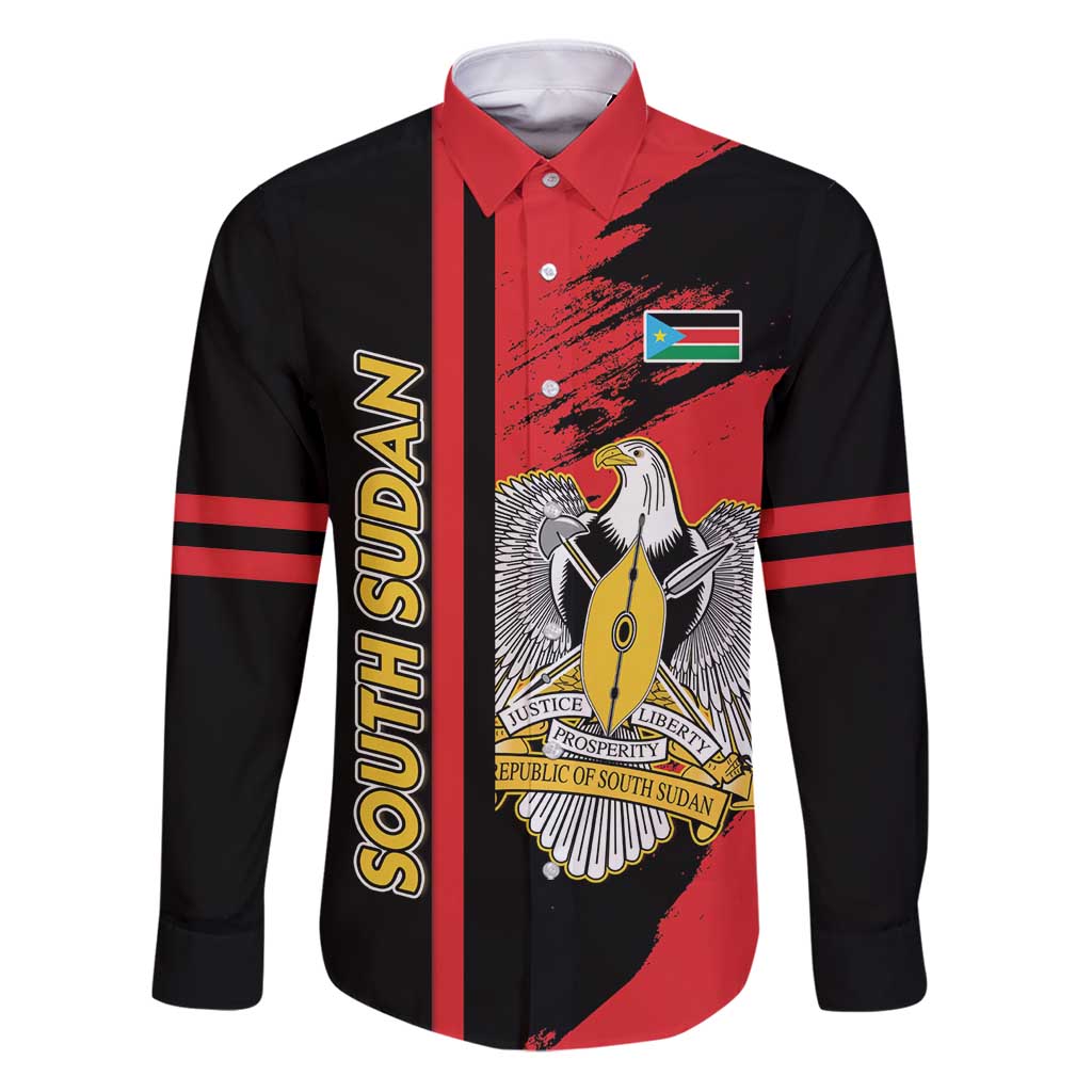 Personalized South Sudan Family Matching Puletasi and Hawaiian Shirt Coat Of Arms - Sporty Style