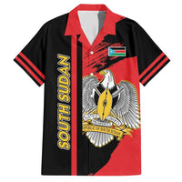 Personalized South Sudan Family Matching Short Sleeve Bodycon Dress and Hawaiian Shirt Coat Of Arms - Sporty Style