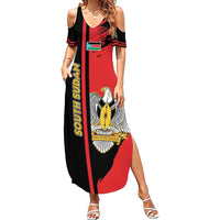 Personalized South Sudan Family Matching Summer Maxi Dress and Hawaiian Shirt Coat Of Arms - Sporty Style