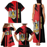 Personalized South Sudan Family Matching Tank Maxi Dress and Hawaiian Shirt Coat Of Arms - Sporty Style