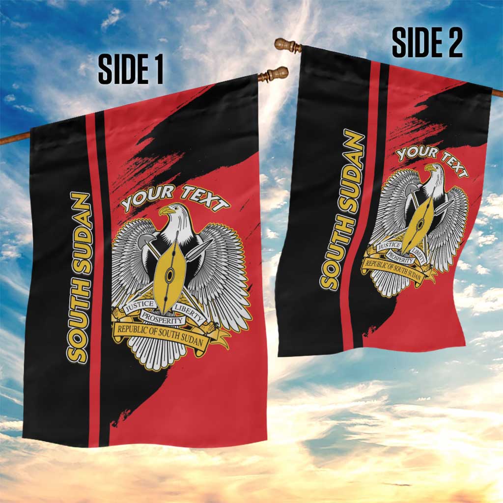 Personalized South Sudan Garden Flag Coat Of Arms - Sporty Style