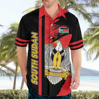 Personalized South Sudan Hawaiian Shirt Coat Of Arms - Sporty Style