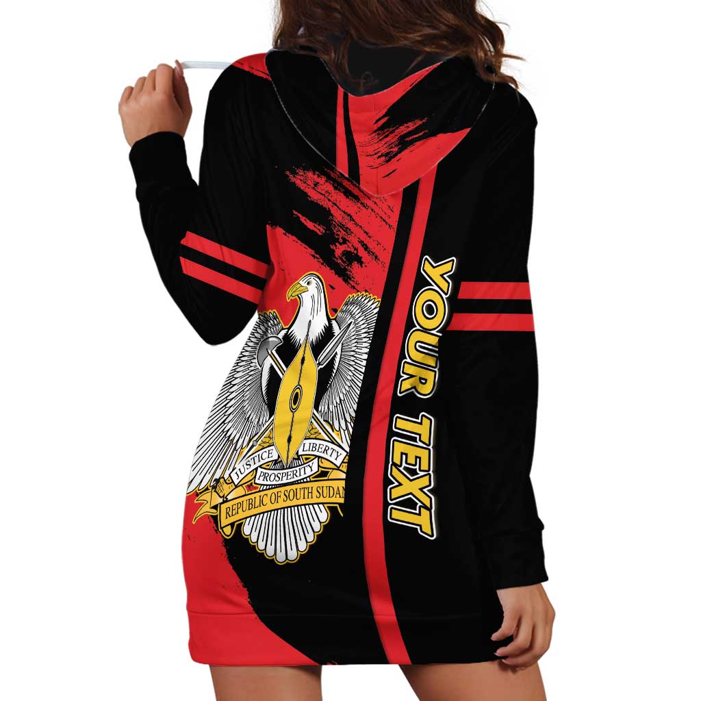 Personalized South Sudan Hoodie Dress Coat Of Arms - Sporty Style