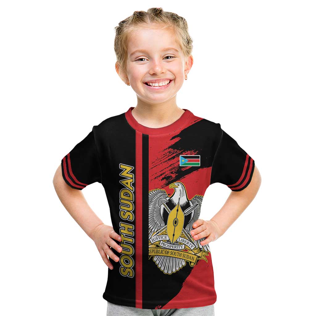 Personalized South Sudan Kid T Shirt Coat Of Arms - Sporty Style