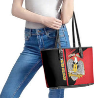 Personalized South Sudan Leather Tote Bag Coat Of Arms - Sporty Style