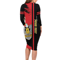 Personalized South Sudan Long Sleeve Bodycon Dress Coat Of Arms - Sporty Style