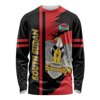 Personalized South Sudan Long Sleeve Shirt Coat Of Arms - Sporty Style