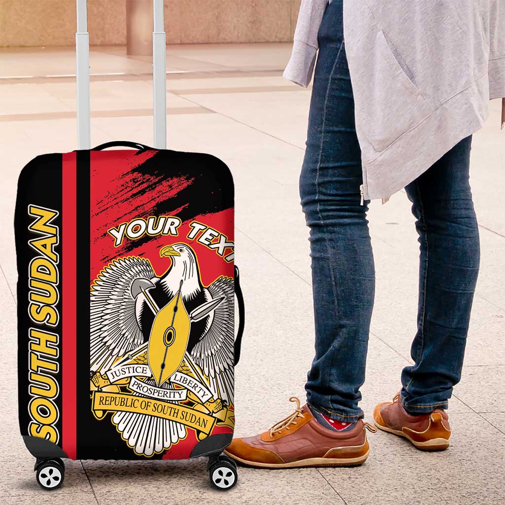 Personalized South Sudan Luggage Cover Coat Of Arms - Sporty Style