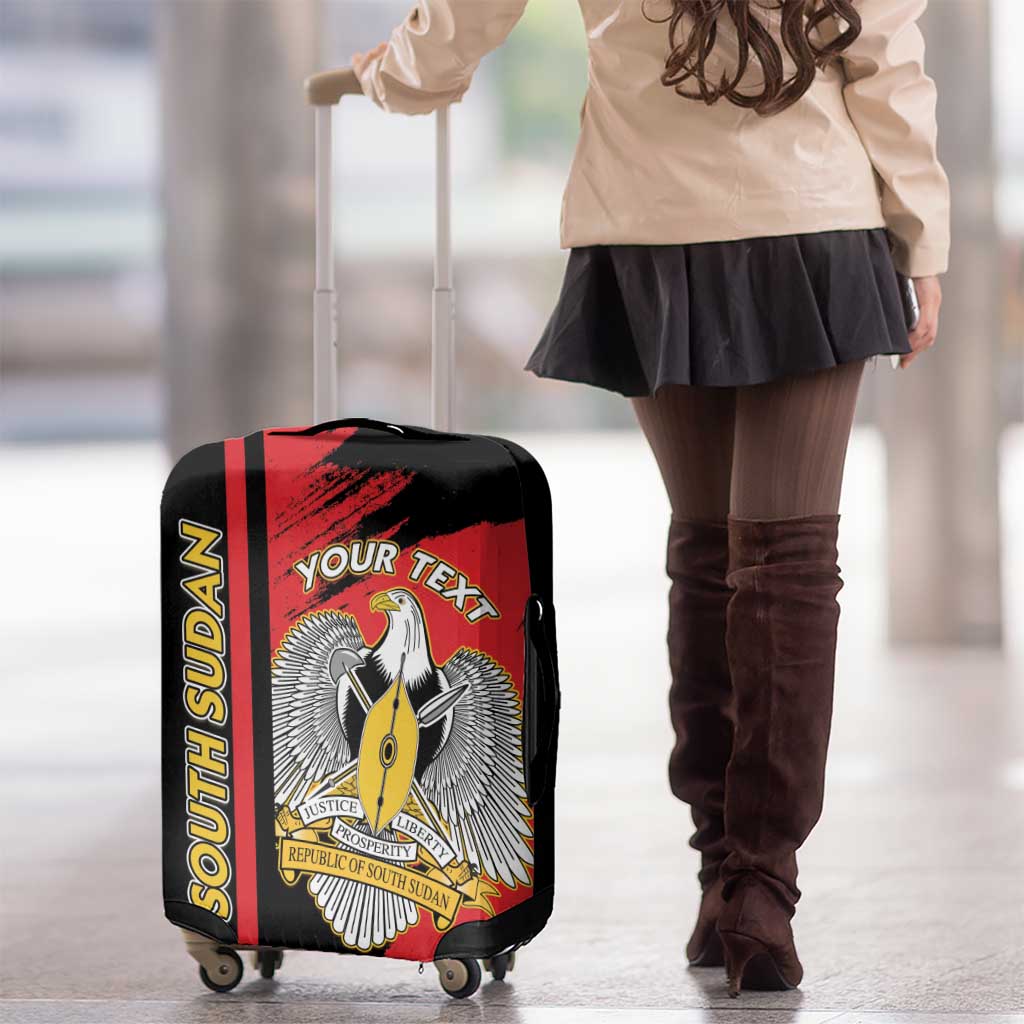 Personalized South Sudan Luggage Cover Coat Of Arms - Sporty Style