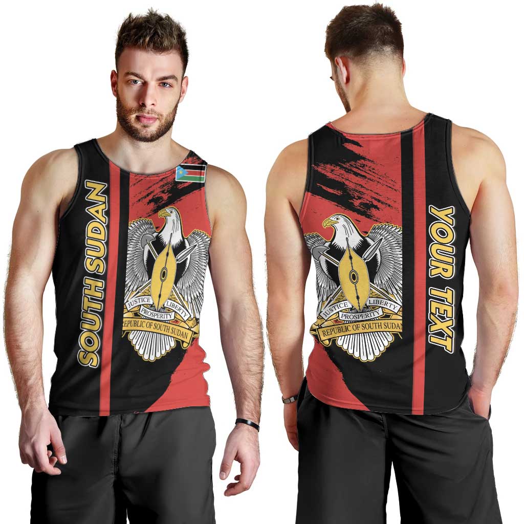 Personalized South Sudan Men Tank Top Coat Of Arms - Sporty Style