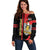 Personalized South Sudan Off Shoulder Sweater Coat Of Arms - Sporty Style