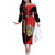 Personalized South Sudan Off The Shoulder Long Sleeve Dress Coat Of Arms - Sporty Style