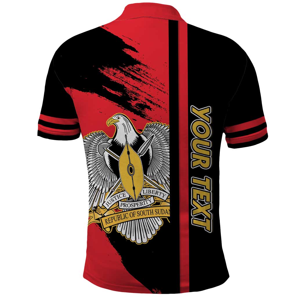 Personalized South Sudan Polo Shirt Coat Of Arms - Sporty Style